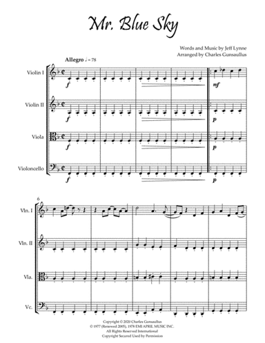 Mr. Blue Sky (arr. Charles Gunsaullus)