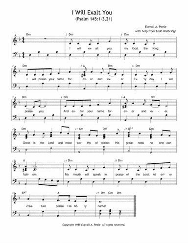 I Will Exalt You - Psalm 145
