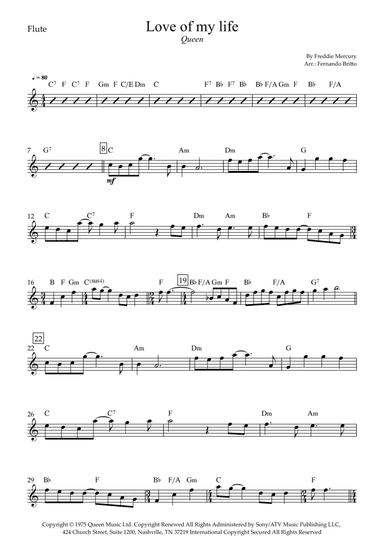 Love Of My Life (arr. Fernando Britto)