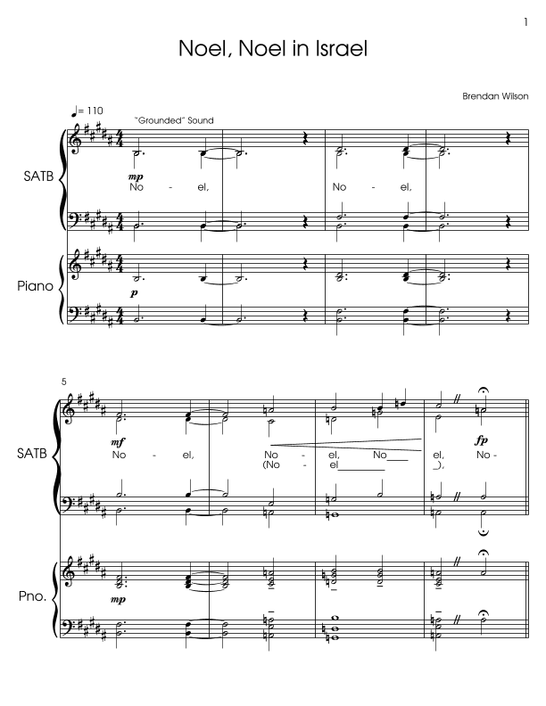 Noel, Noel in Israel! (arr. Brendan Wilson)