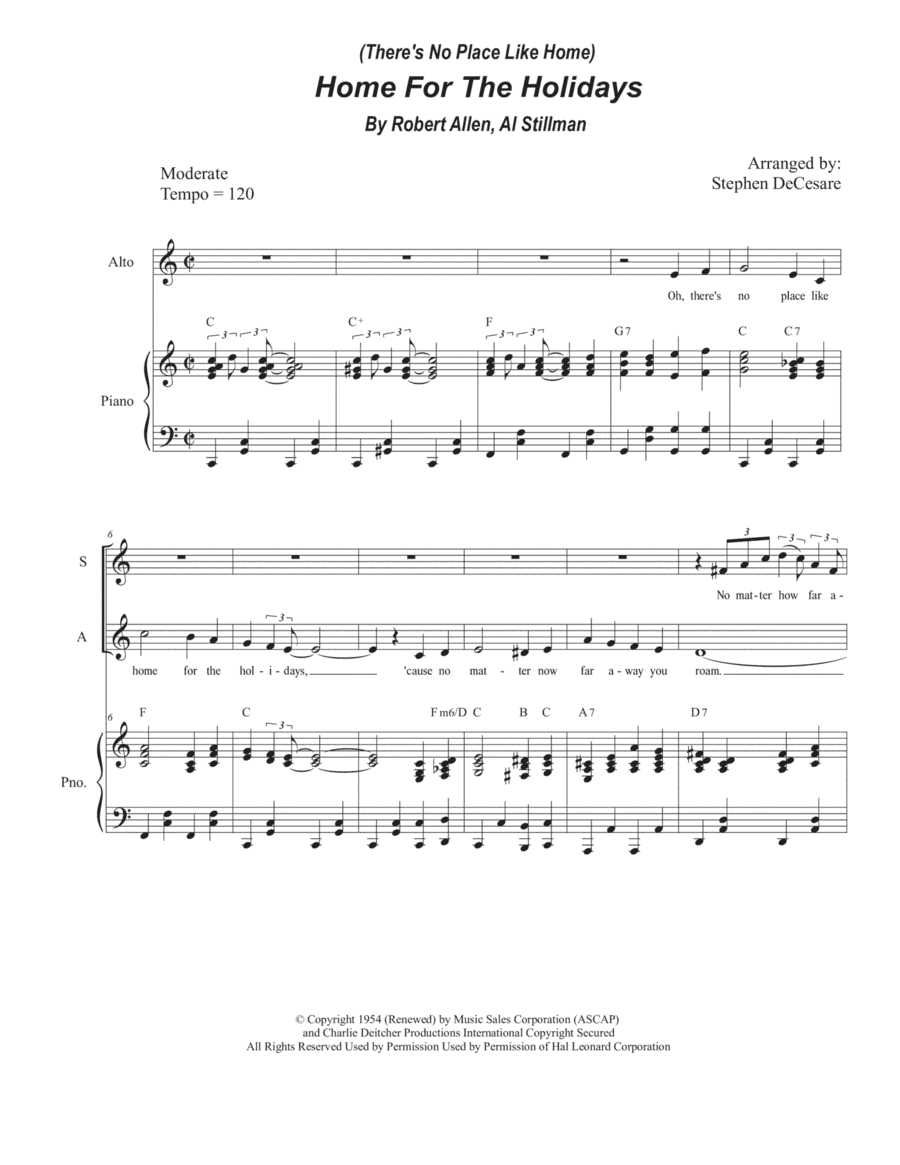 (there's No Place Like) Home For The Holidays (arr. Stephen DeCesare)