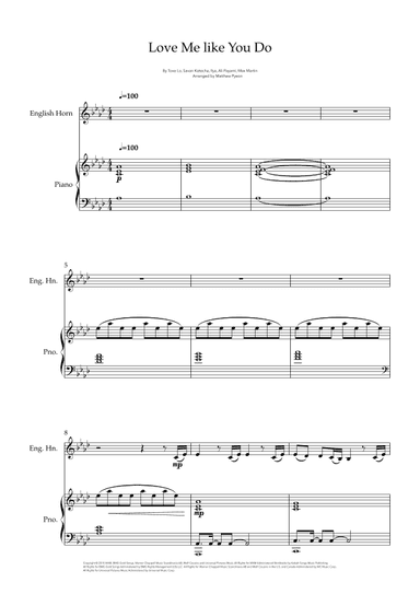 Love Me Like You Do (arr. Matthew pyeon)