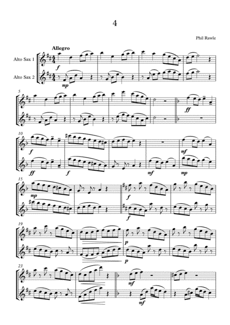 Four Alto Sax Duets - No.4