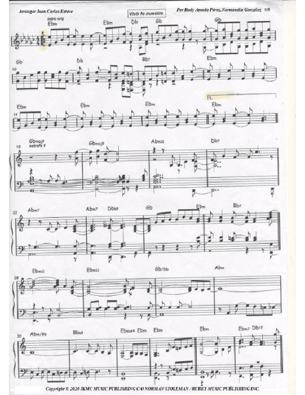 Vivir Lo Nuestro (arr. juan carlos esteve / Gran Coda)