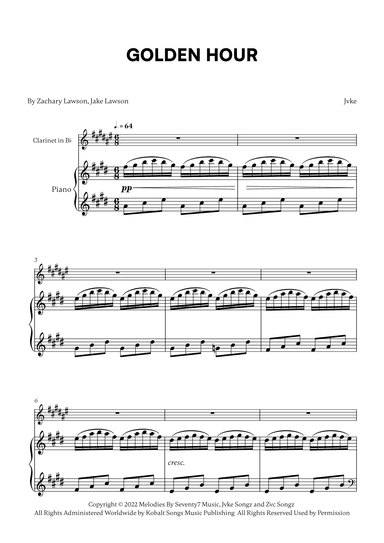 Golden Hour (arr. Cadenza Editions)