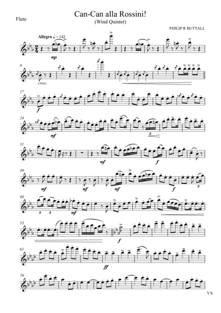 Can-Can alla Rossini (Wind Quintet) - Set of Parts [x5]