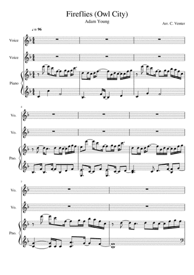 Fireflies (arr. Caroline Venter)