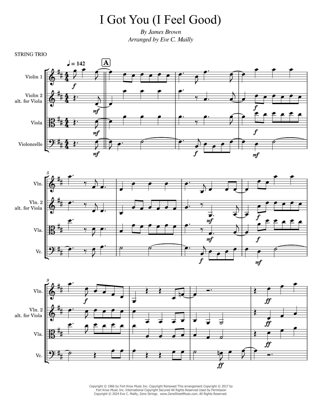 I Got You (I Feel Good) (arr. Eve C. Mailly - Zene Strings)