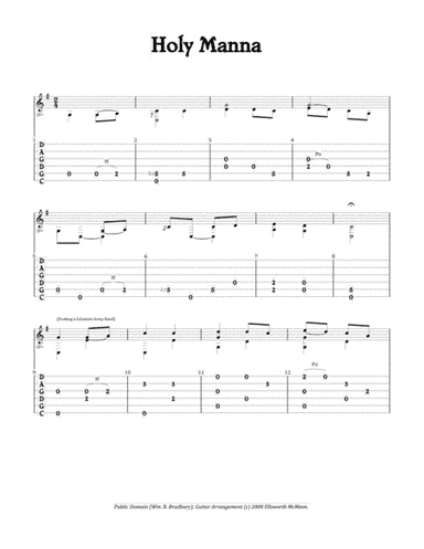 Holy Manna (For Fingerstyle Guitar Tuned CGDGAD) (arr. Ellsworth McMeen)