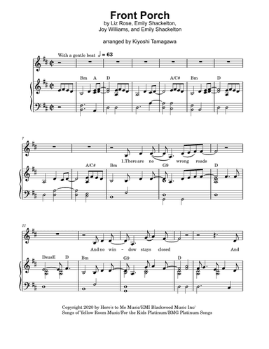 Front Porch (arr. Kiyoshi Tamagawa)