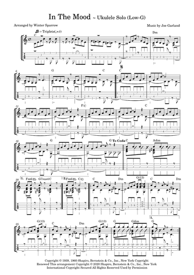 In The Mood (arr. Winter Sparrow)