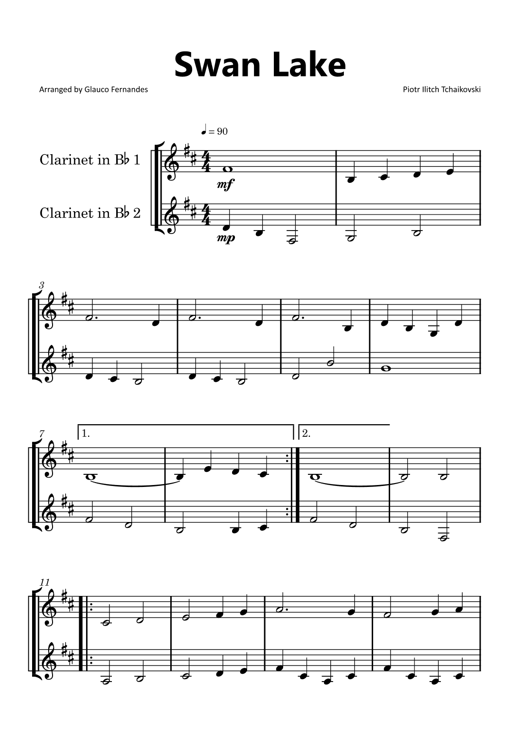 Swan Lake (arr. Glauco Fernandes)