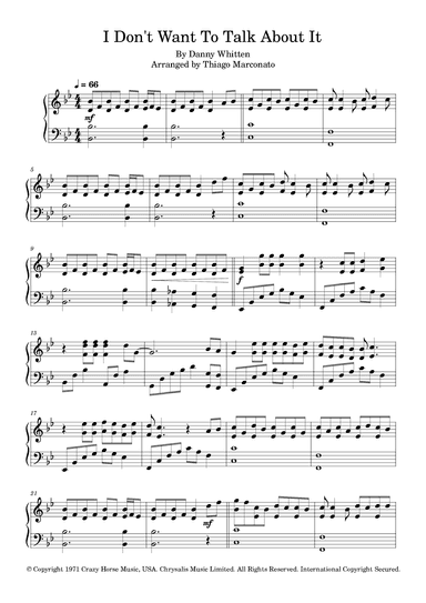 I Don't Want To Talk About It (arr. Thiago Marconato)