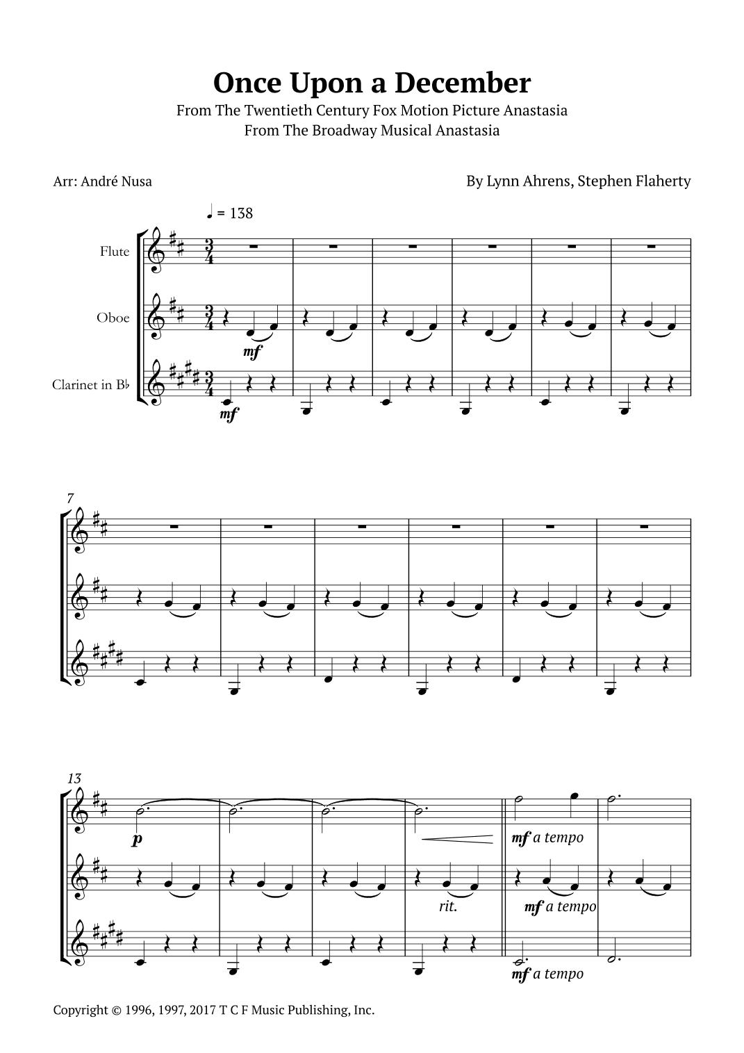Once Upon A December (arr. André Nusa)