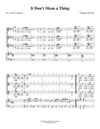It Don't Mean A Thing (If It Ain't Got That Swing) (arr. Alec D Jackson)