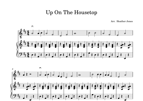 Up On The Housetop (arr. Heather Jones)