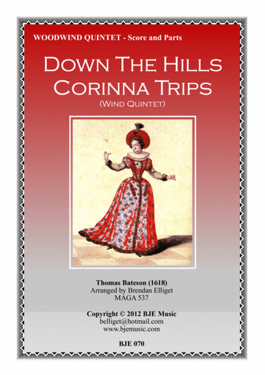 Down The Hills Corinna Trips - Woodwind Quintet Score and Parts PDF (arr. Brendan Elliget MAGA 537)