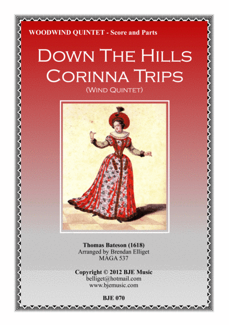 Down The Hills Corinna Trips - Woodwind Quintet Score and Parts PDF (arr. Brendan Elliget MAGA 537)