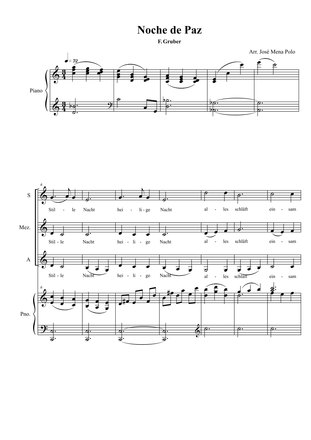 Silent night (arr. Jose Mena Polo)