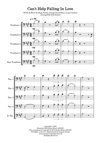 Can't Help Falling In Love (arr. Neil Samuel)