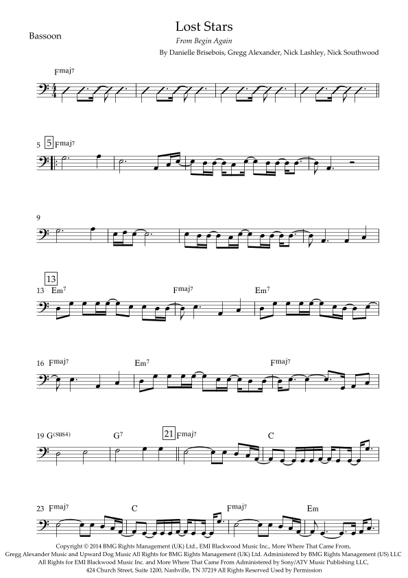 Lost Stars (arr. Fabio Britto)