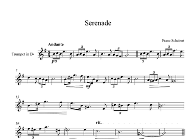 Serenade - Franz Schubert (Trumpet) (arr. Digital Book Music)