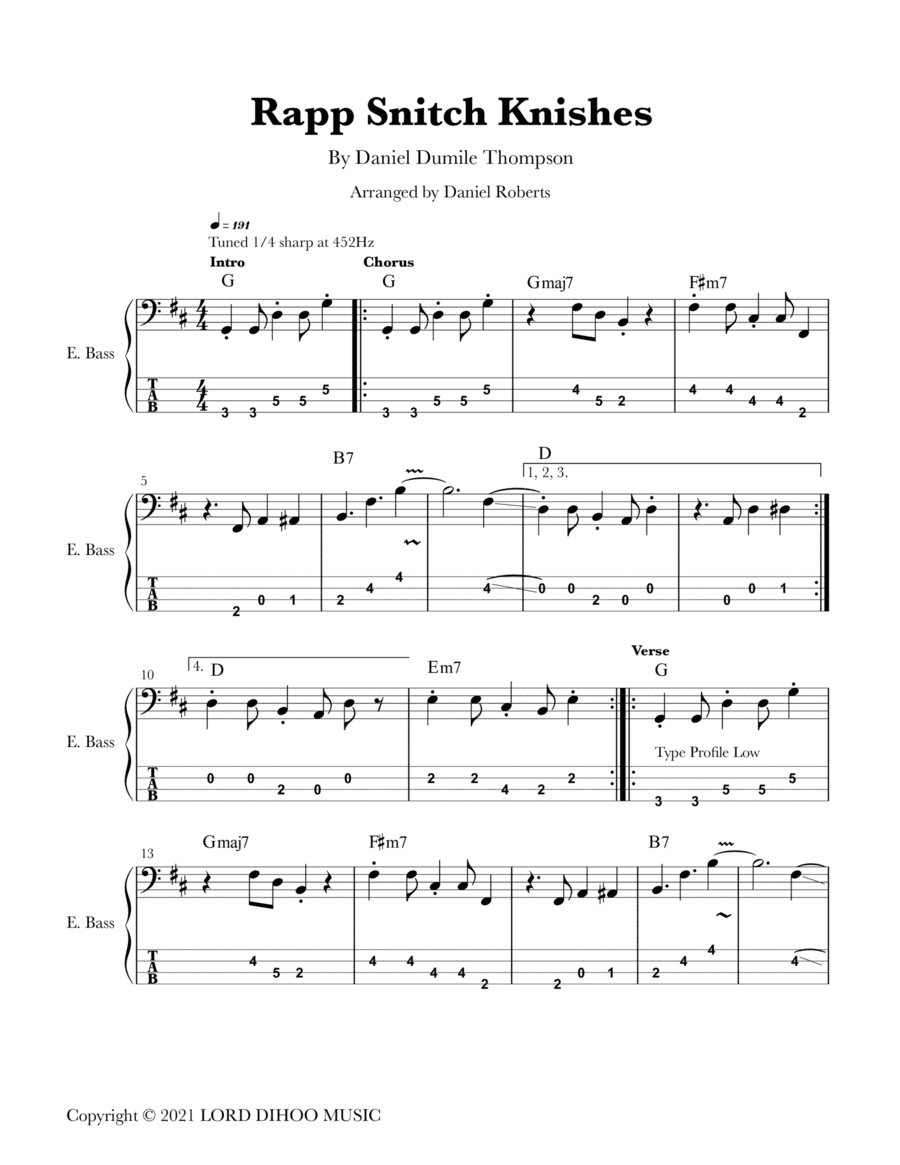 Rapp Snitch Knishez (arr. Daniel Roberts)