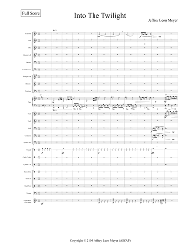 Into The Twilight - For Orchestra