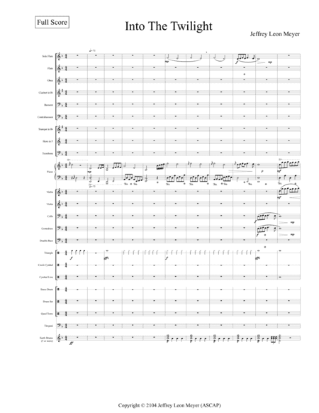 Into The Twilight - For Orchestra