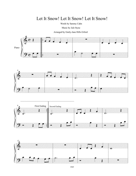 Let It Snow! Let It Snow! Let It Snow! (arr. Emily-Jane Hills Orford)