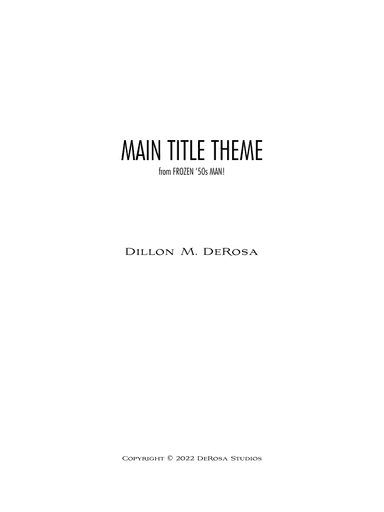 Frozen 50s Man - Main Title Theme - Score Only