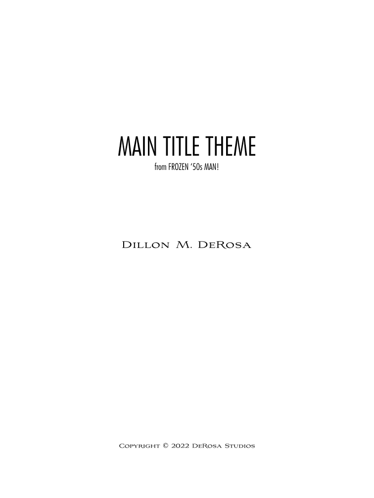 Frozen 50s Man - Main Title Theme - Score Only