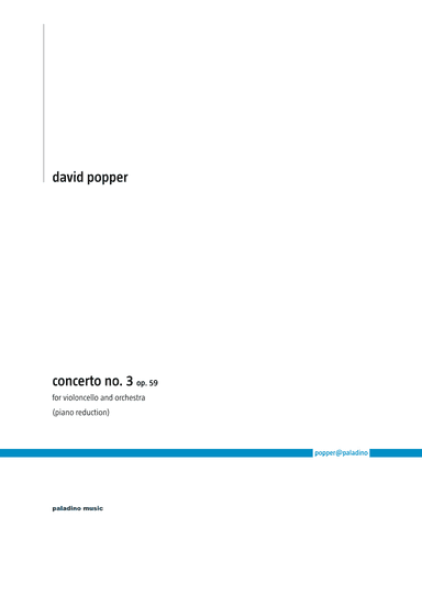 Cello Concerto No. 3 in G Major, Op. 59 (piano reduction)
