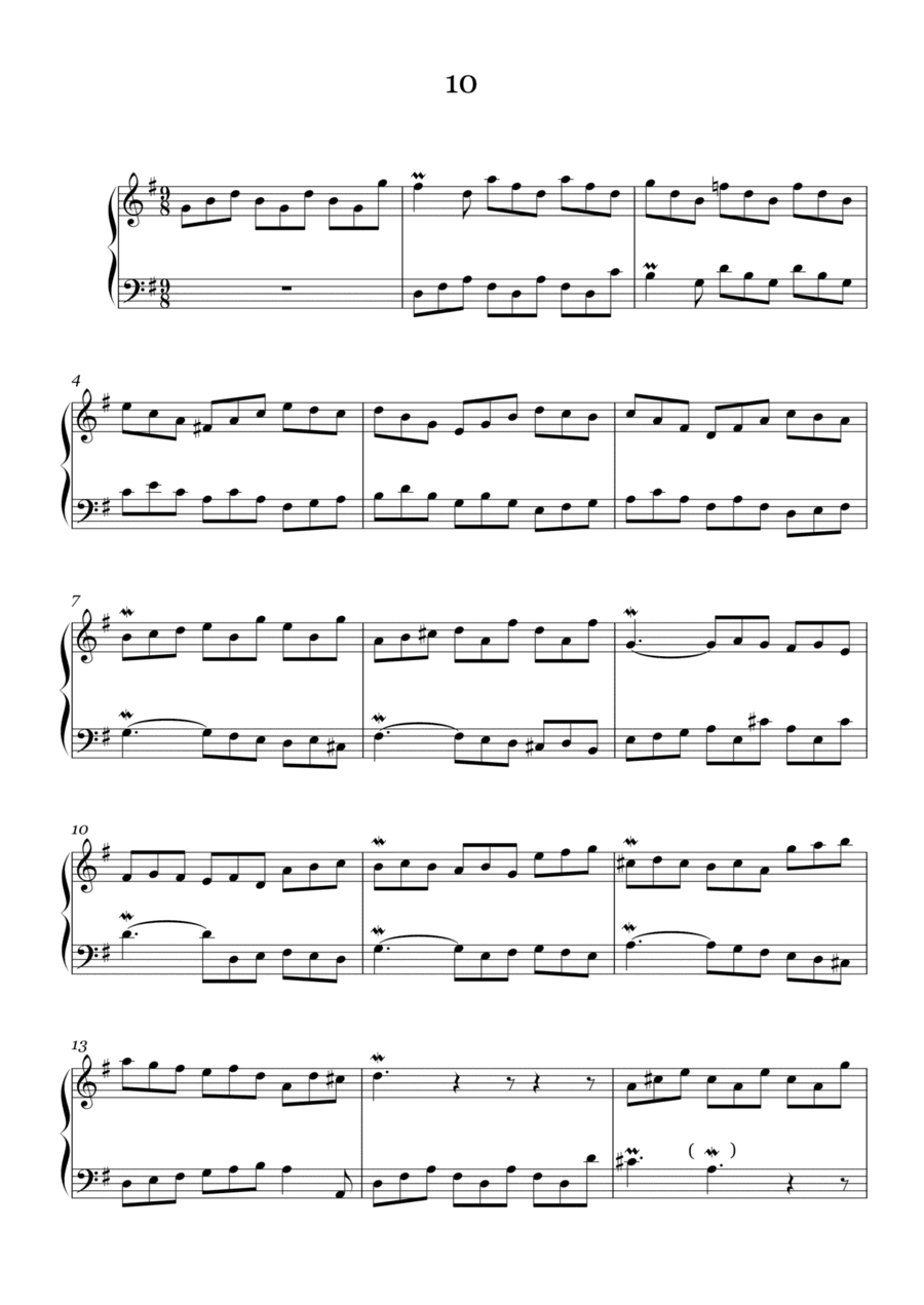 J.S.Bach:Two-Part Invention No.10