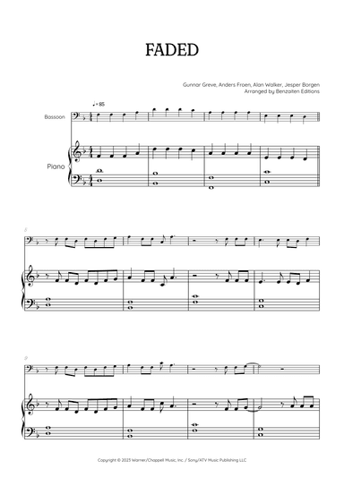 Faded (arr. Benzaiten Editions)