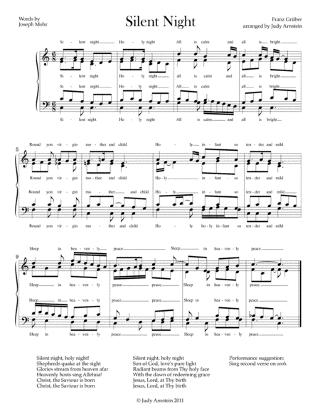 Silent Night (arr. Judy Arnstein)