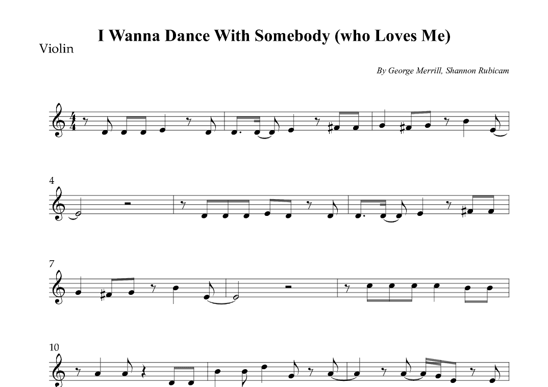 I Wanna Dance With Somebody (who Loves Me) (arr. Wesley S. SIlva)