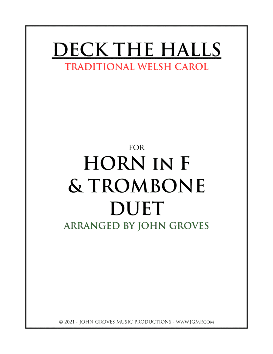 Deck The Halls - French Horn & Trombone Duet (arr. John Groves)