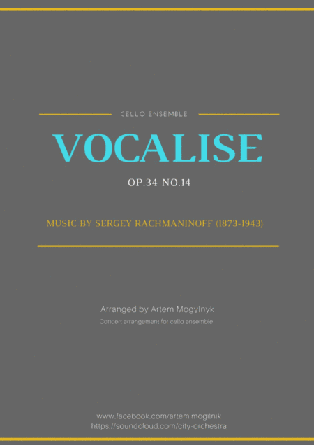 Vocalise - Rachmaninoff Op.34 No.14 (arr. Artem Mogylnyk)