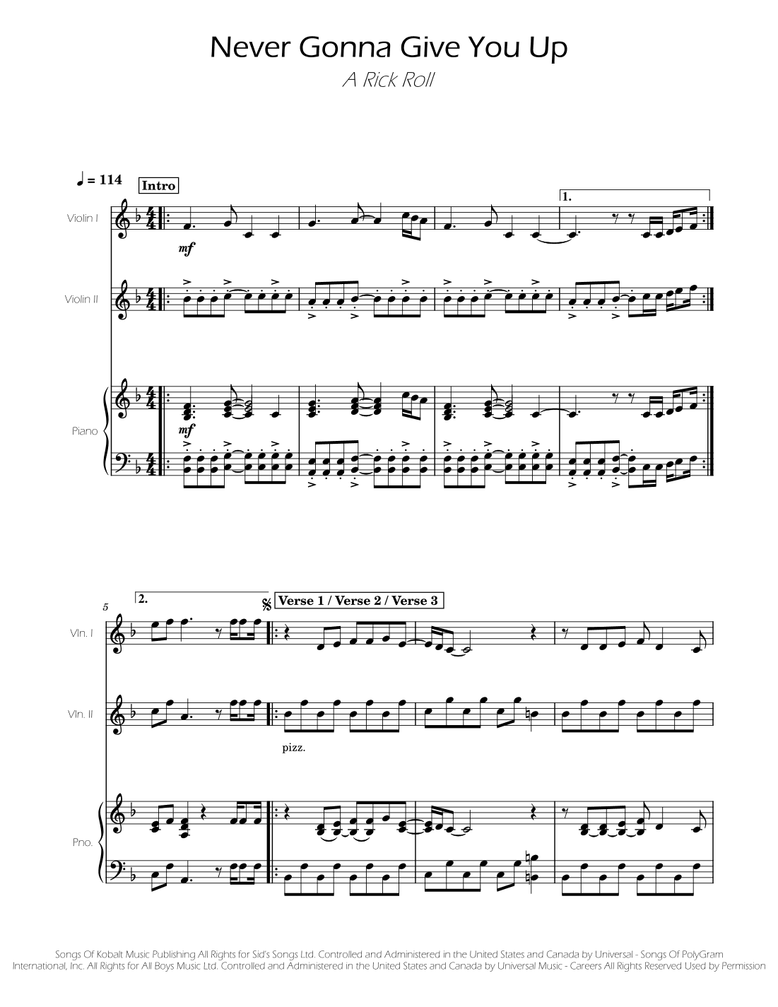 Never Gonna Give You Up (arr. Ygor Nunes)