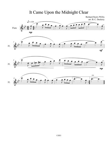 It Came Upon the Midnight Clear (Flute Solo) (arr. B. C. Dockery)