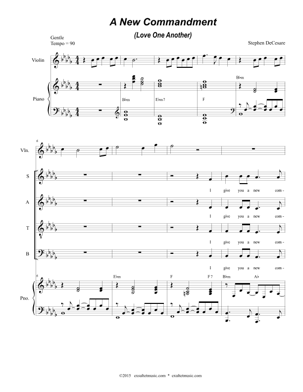A New Commandment (Love One Another) (Solo and SATB)
