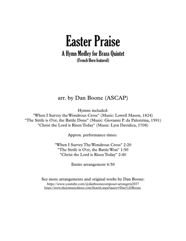 Easter Praise (arr. Dan Boone (ASCAP))