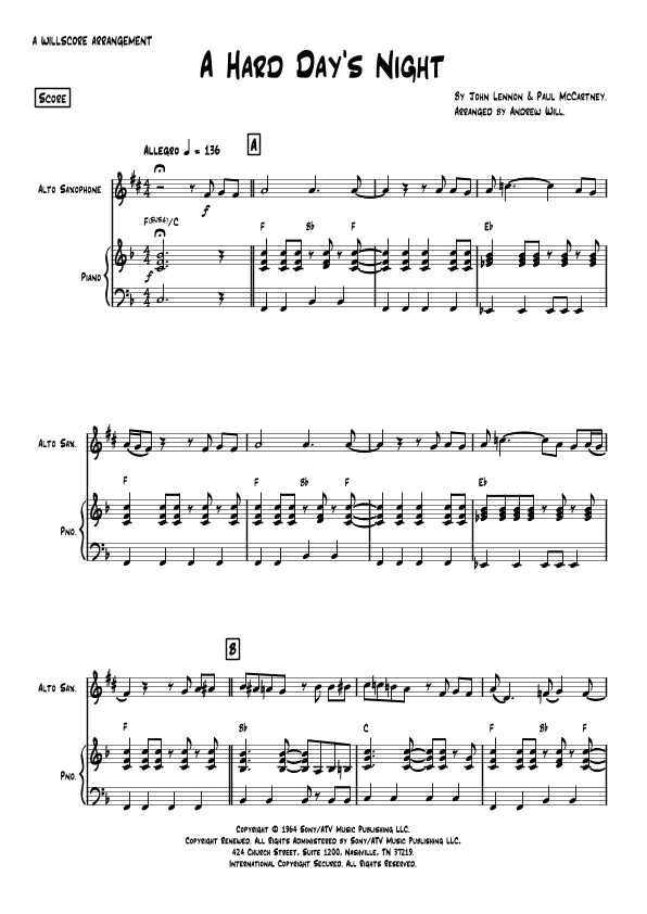 A Hard Day's Night (arr. Andrew Will)