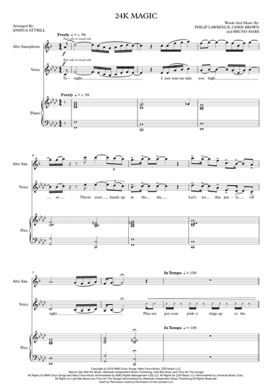24k Magic (arr. Joshua Attrill)