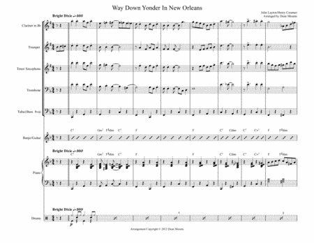 Way Down Yonder In New Orleans (arr. Dean Mounts)