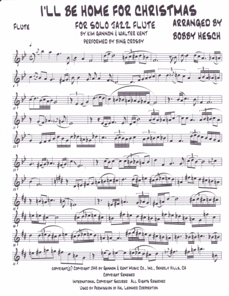 I'll Be Home For Christmas (arr. Bobby Hesch)