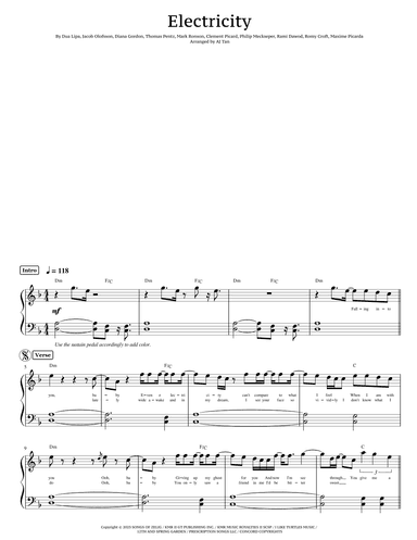 Electricity (arr. AJ Tan)