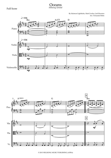 Oceans (where Feet May Fail) (arr. Fernando Britto)