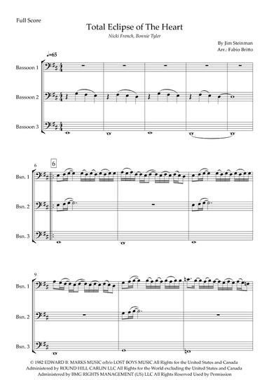 Total Eclipse Of The Heart (arr. Fabio Britto)
